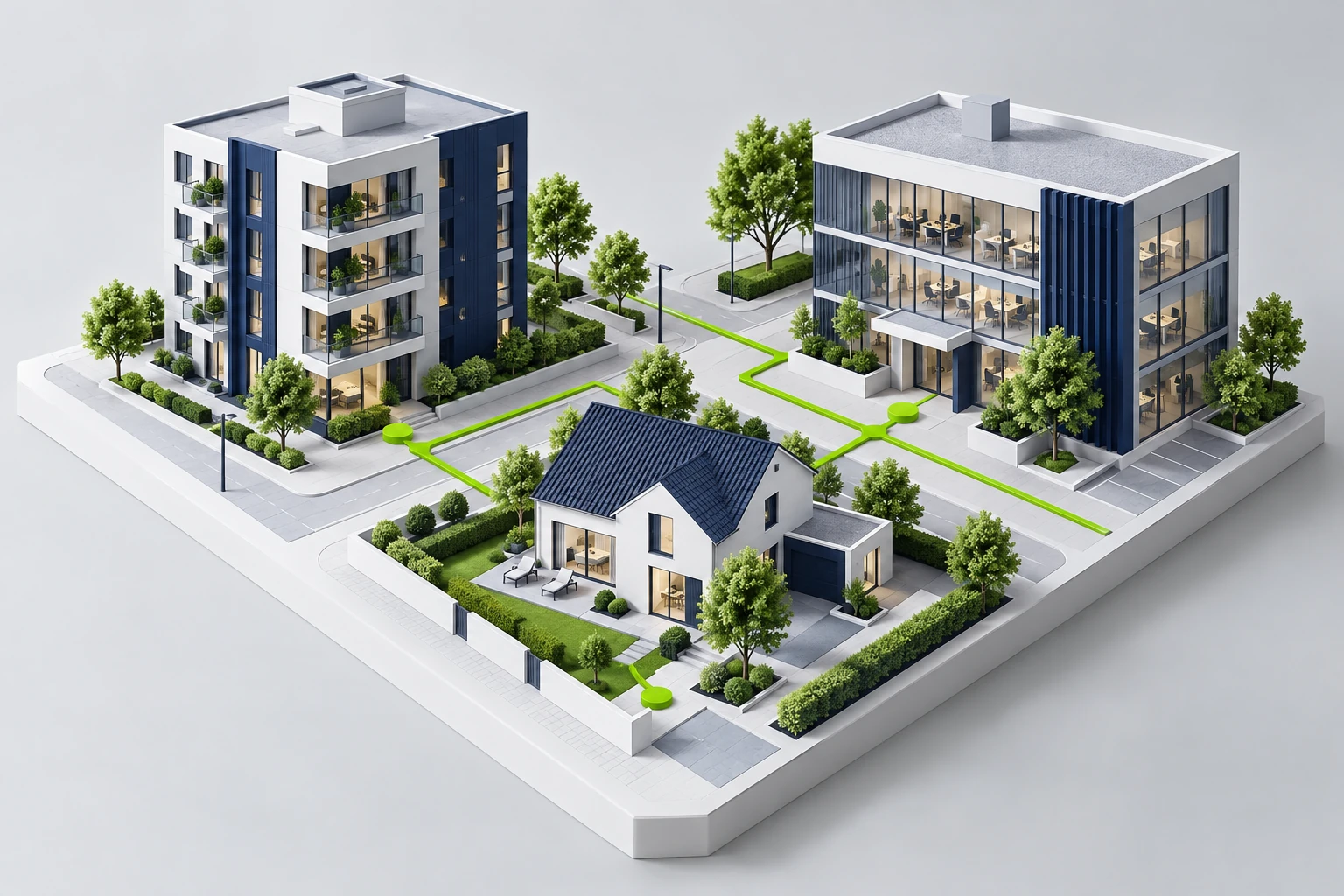 Conceptual broadband access across residential and business locations